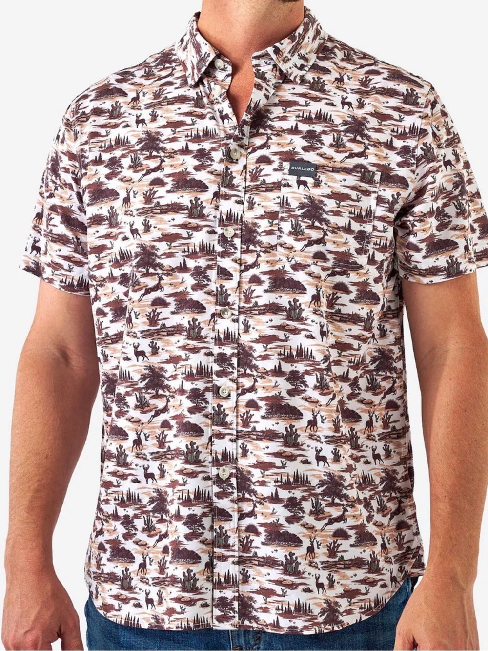 BURLEBO Men’s Performance Button-Down Shirt